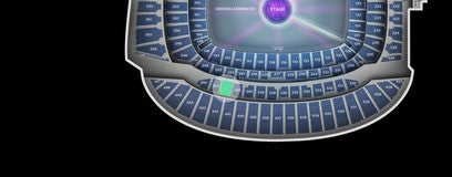 Seat view from Upper Level Grandstand Two