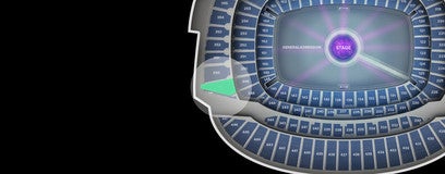 Seat view from Upper Level Endzone