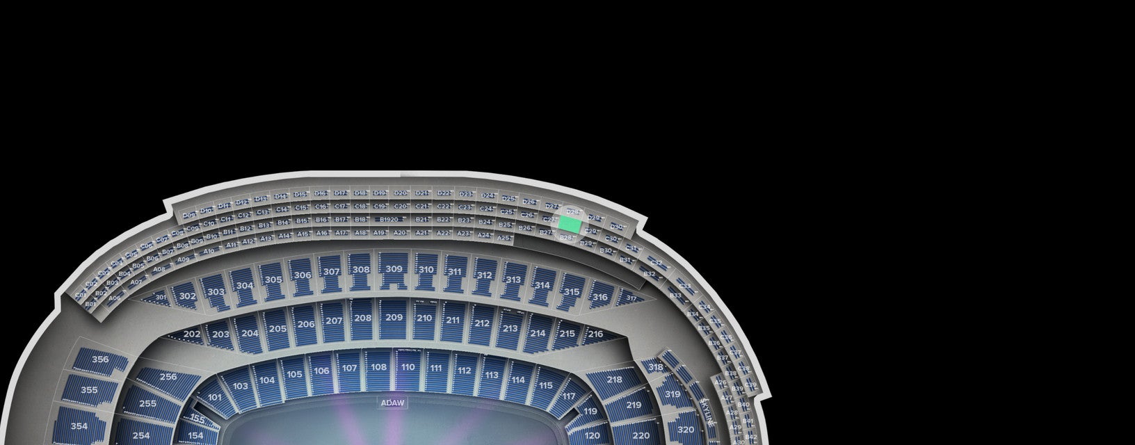 Seat view from Suite