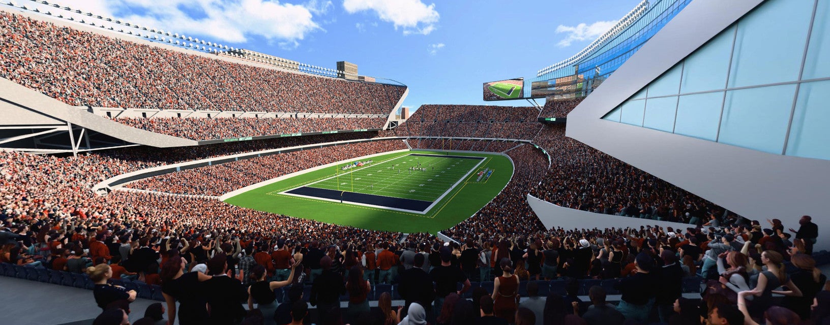Seat view from Upper Level Endzone