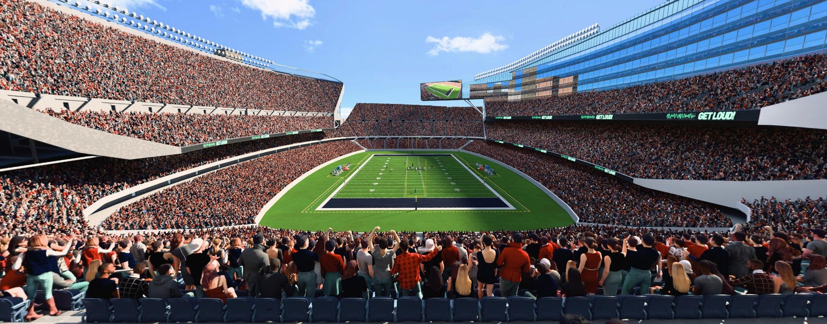 Seat view from Upper Level Endzone
