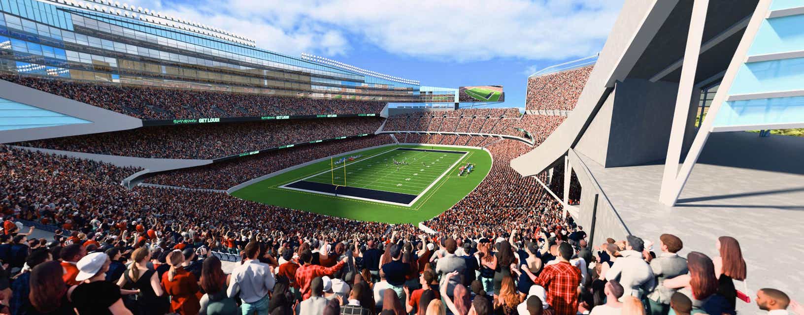 Seat view from Upper Level Endzone
