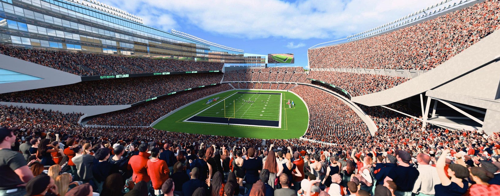 Seat view from Upper Level Endzone