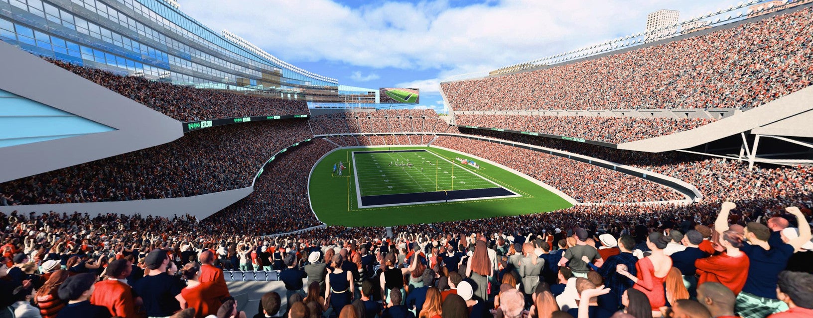 Seat view from Upper Level Endzone
