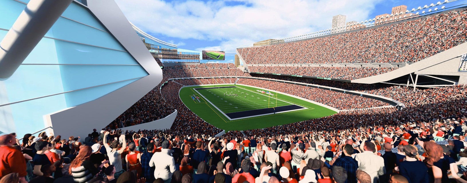 Seat view from Upper Level Endzone