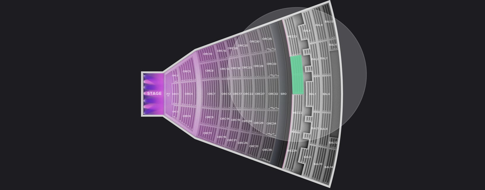 Seat view from Mezzanine