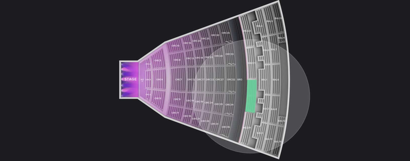 Seat view from Mezzanine