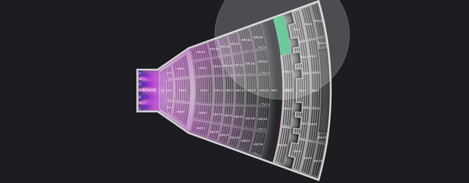 Seat view from Mezzanine