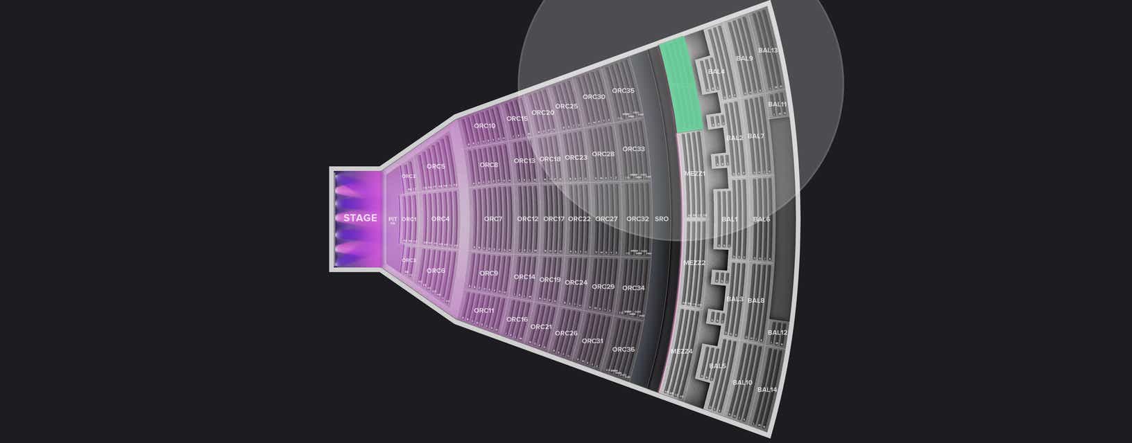 Seat view from Mezzanine