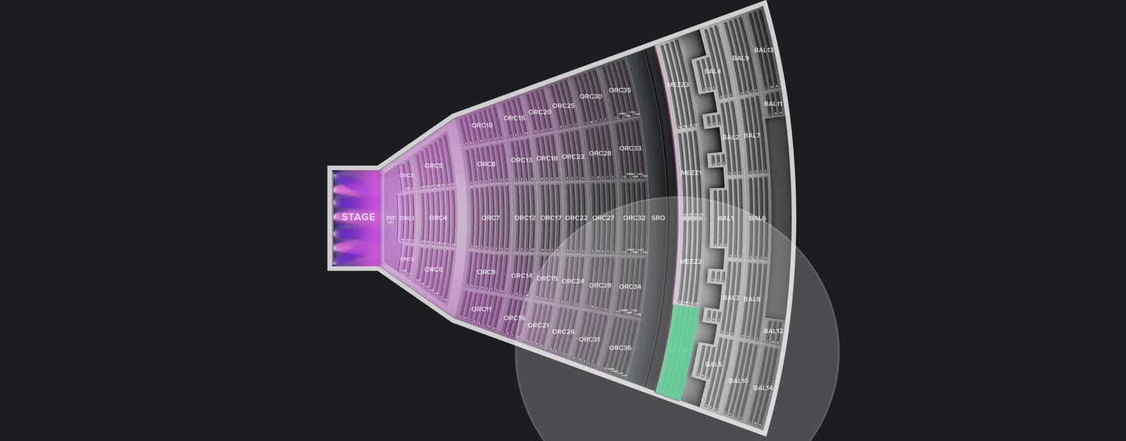 Seat view from Mezzanine