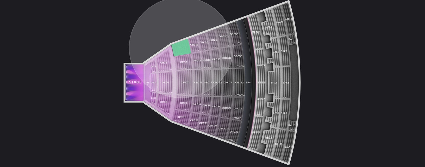 Seat view from Orchestra