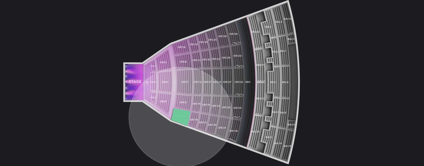 Seat view from Orchestra