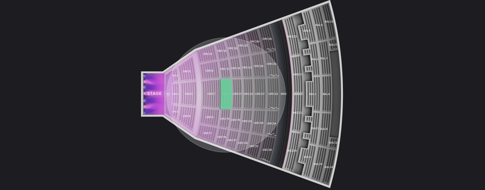 Seat view from Orchestra