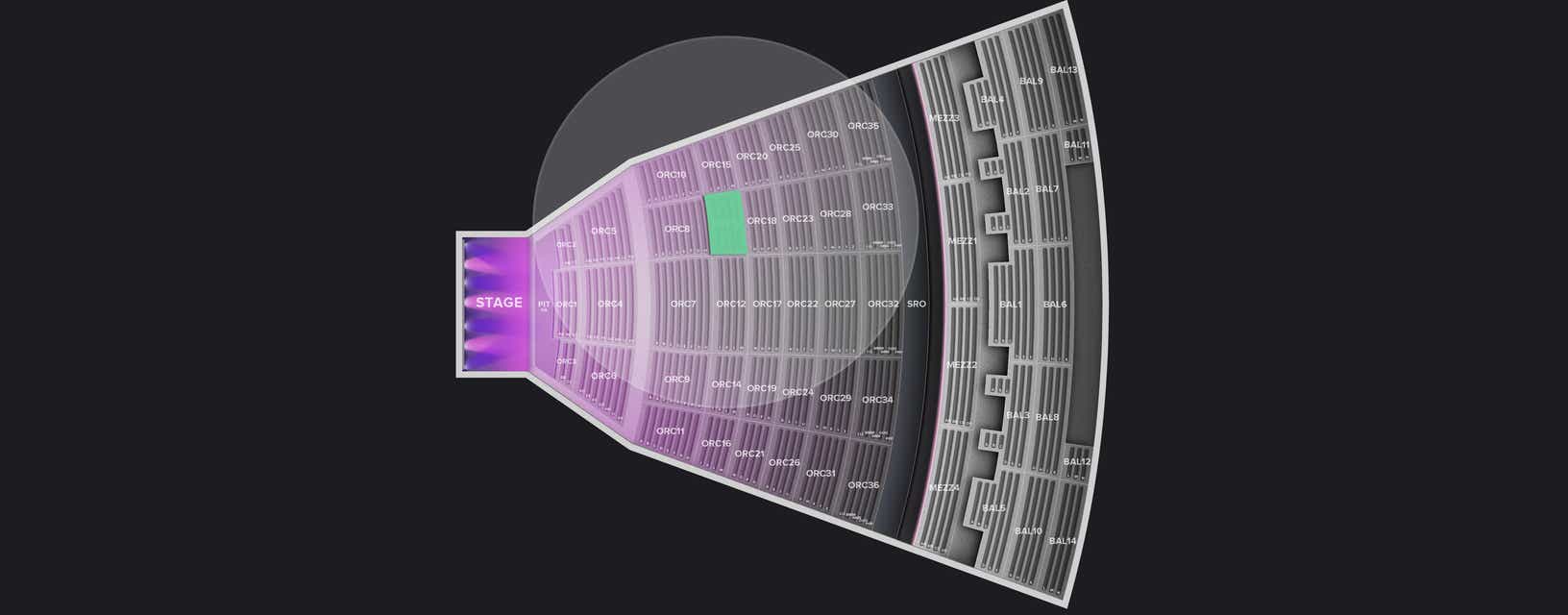 Seat view from Orchestra