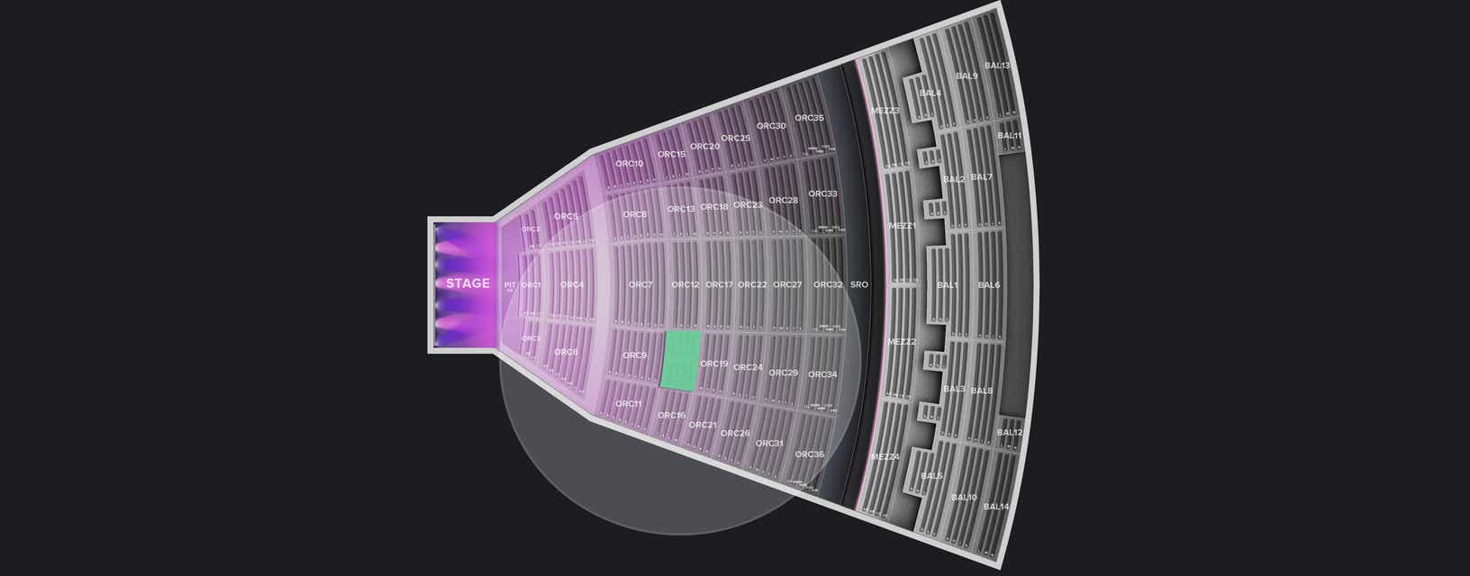 Seat view from Orchestra