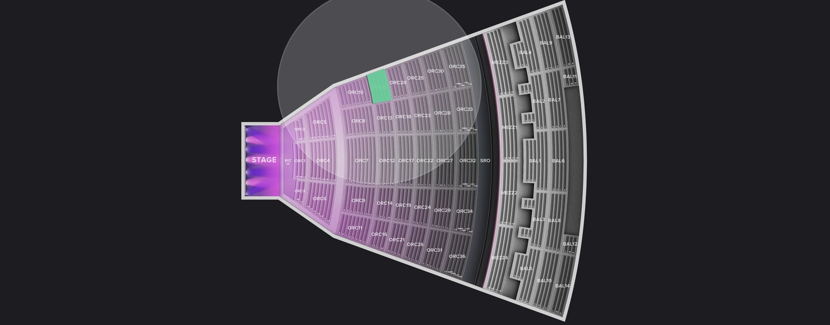Seat view from Orchestra