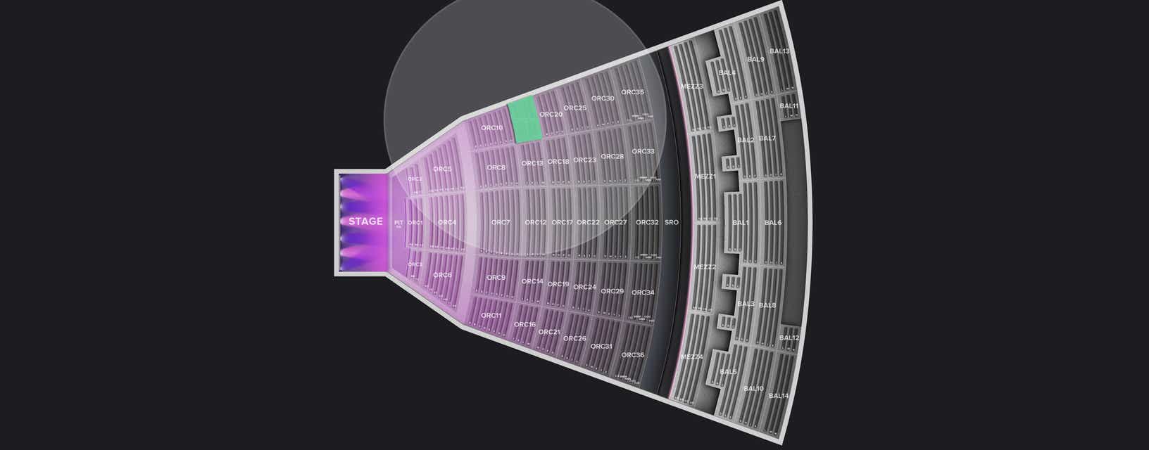 Seat view from Orchestra