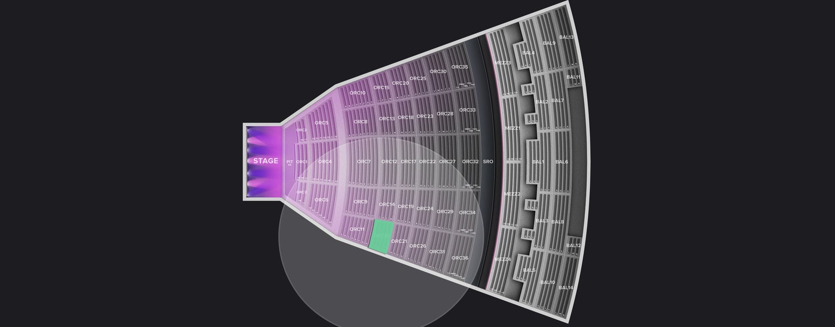 Seat view from Orchestra