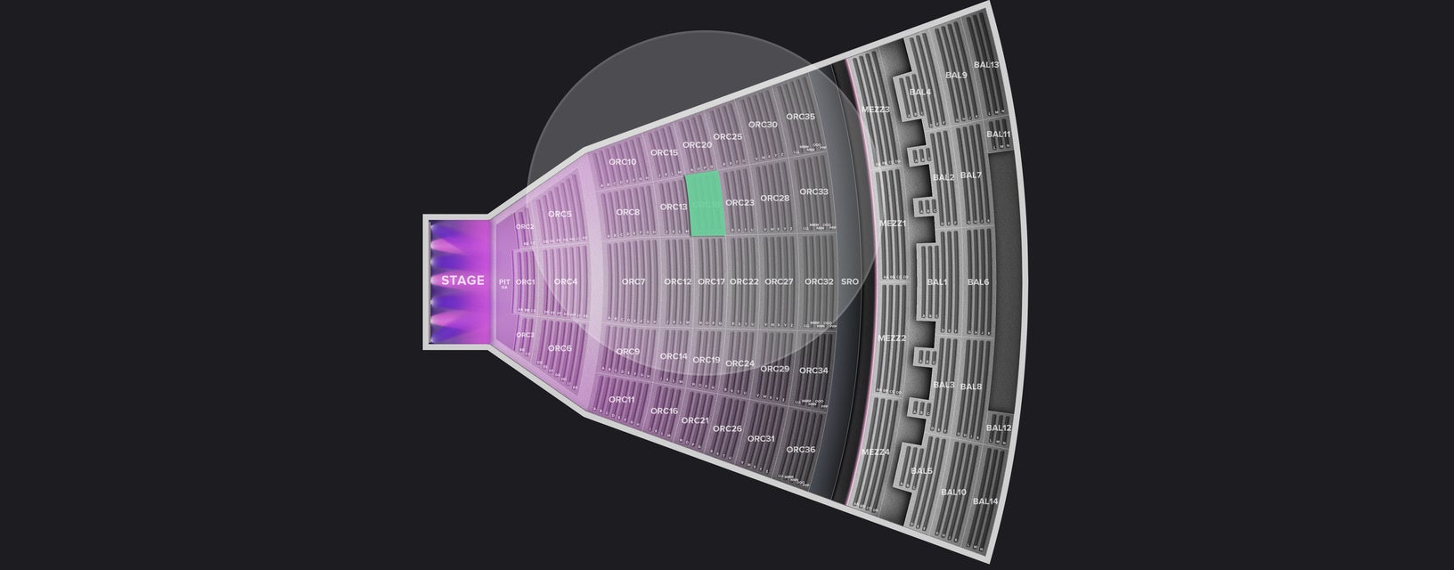 Seat view from Orchestra