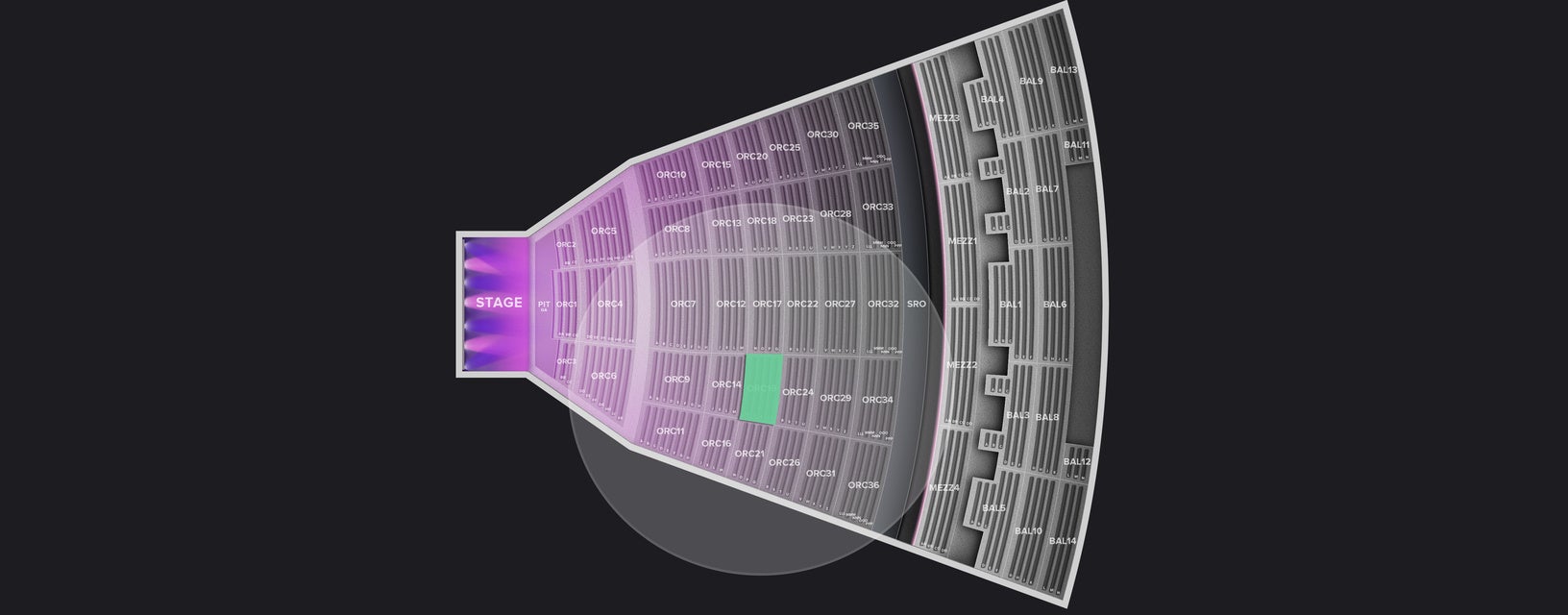 Seat view from Orchestra