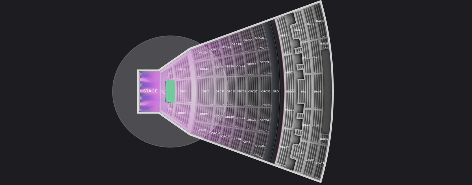 Seat view from Orchestra