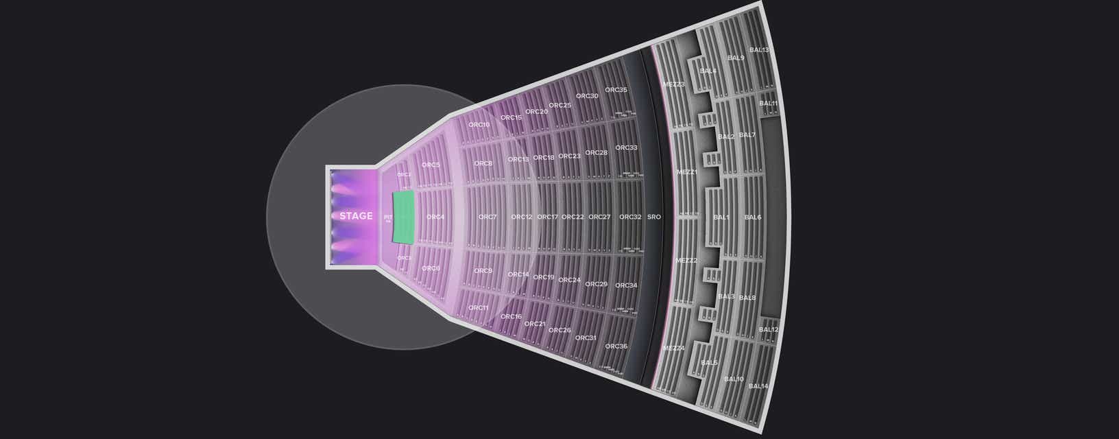 Seat view from Orchestra