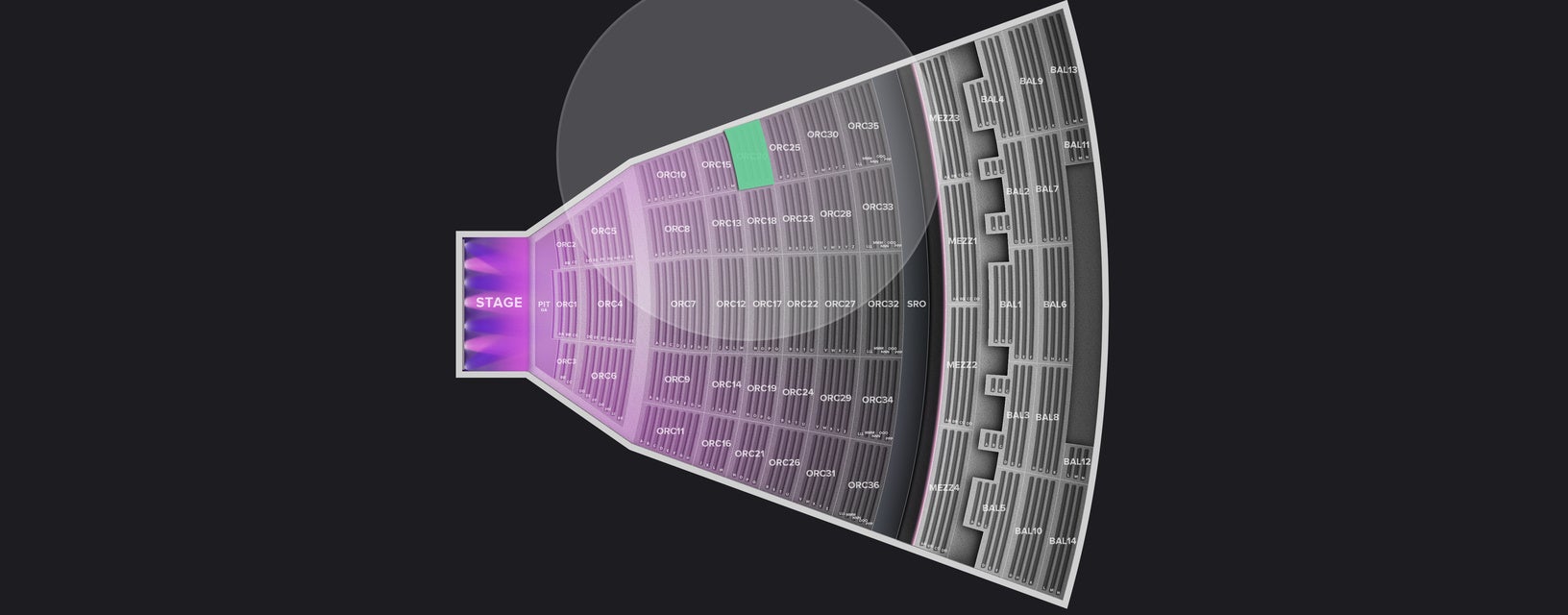 Seat view from Orchestra