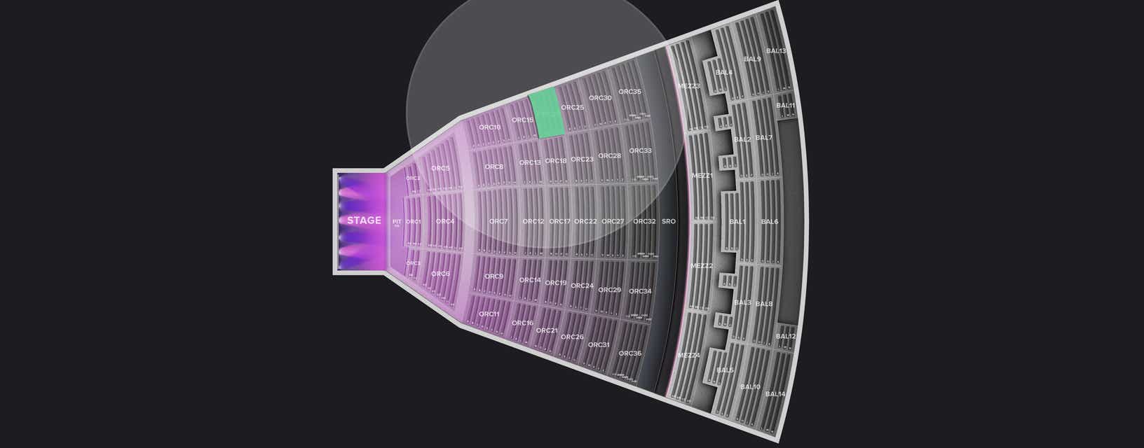 Seat view from Orchestra