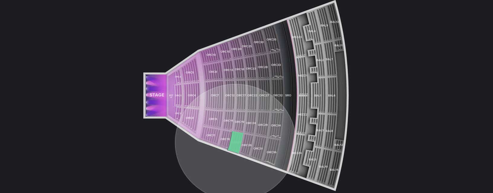 Seat view from Orchestra