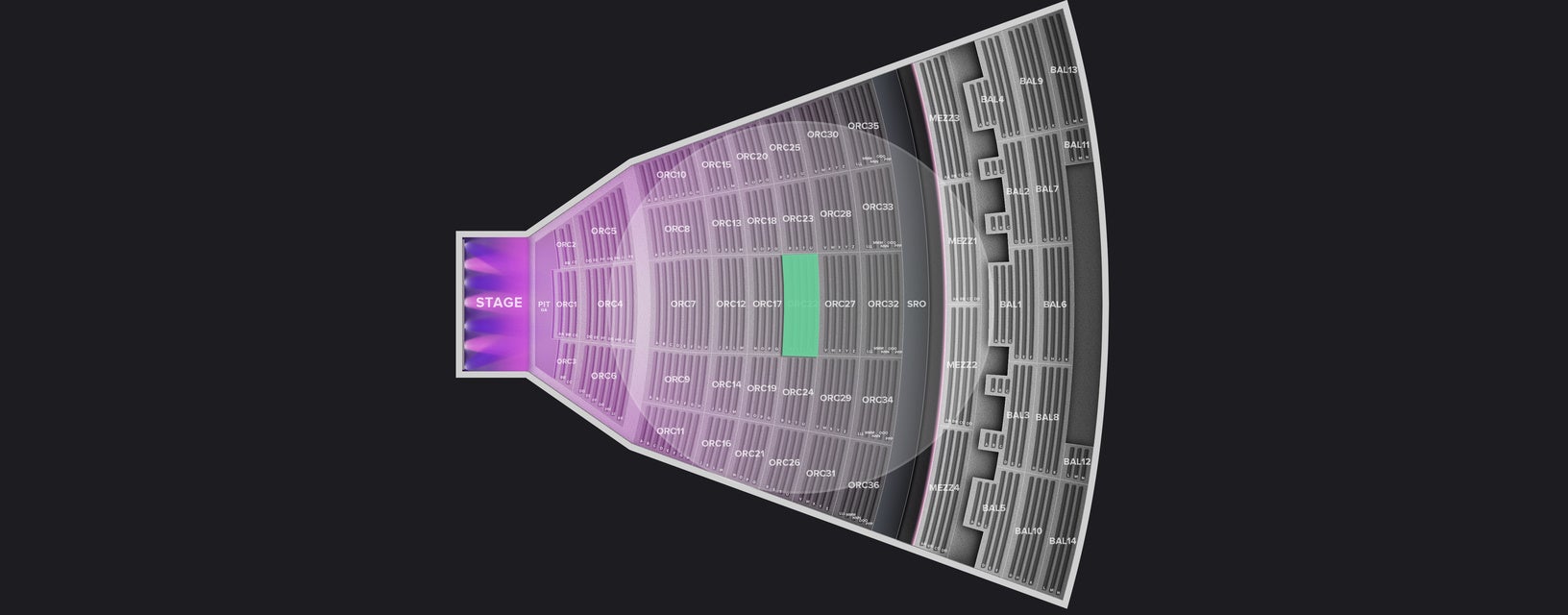 Seat view from Orchestra