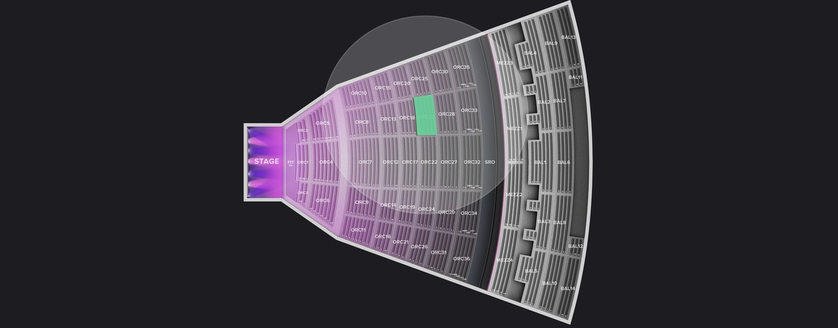Seat view from Orchestra