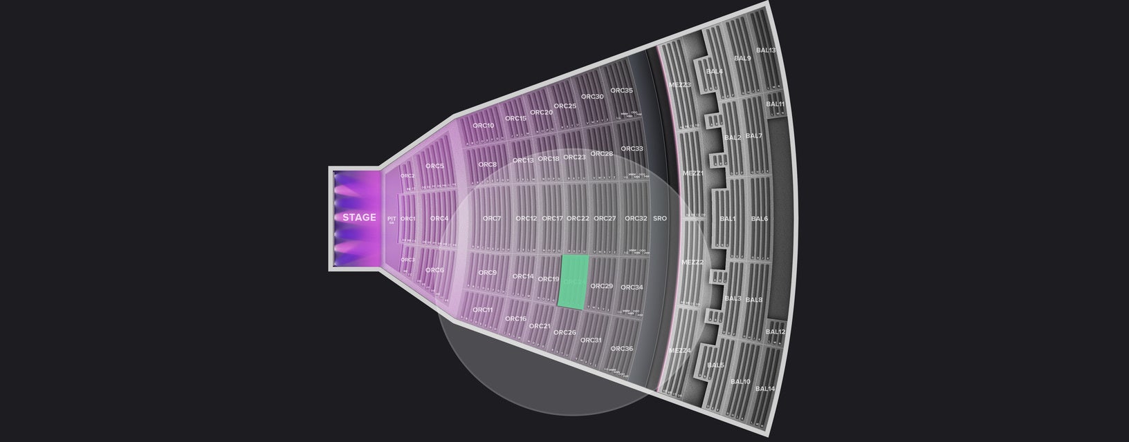 Seat view from Orchestra
