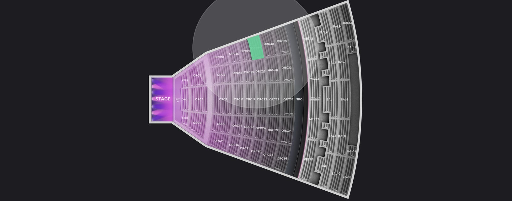 Seat view from Orchestra
