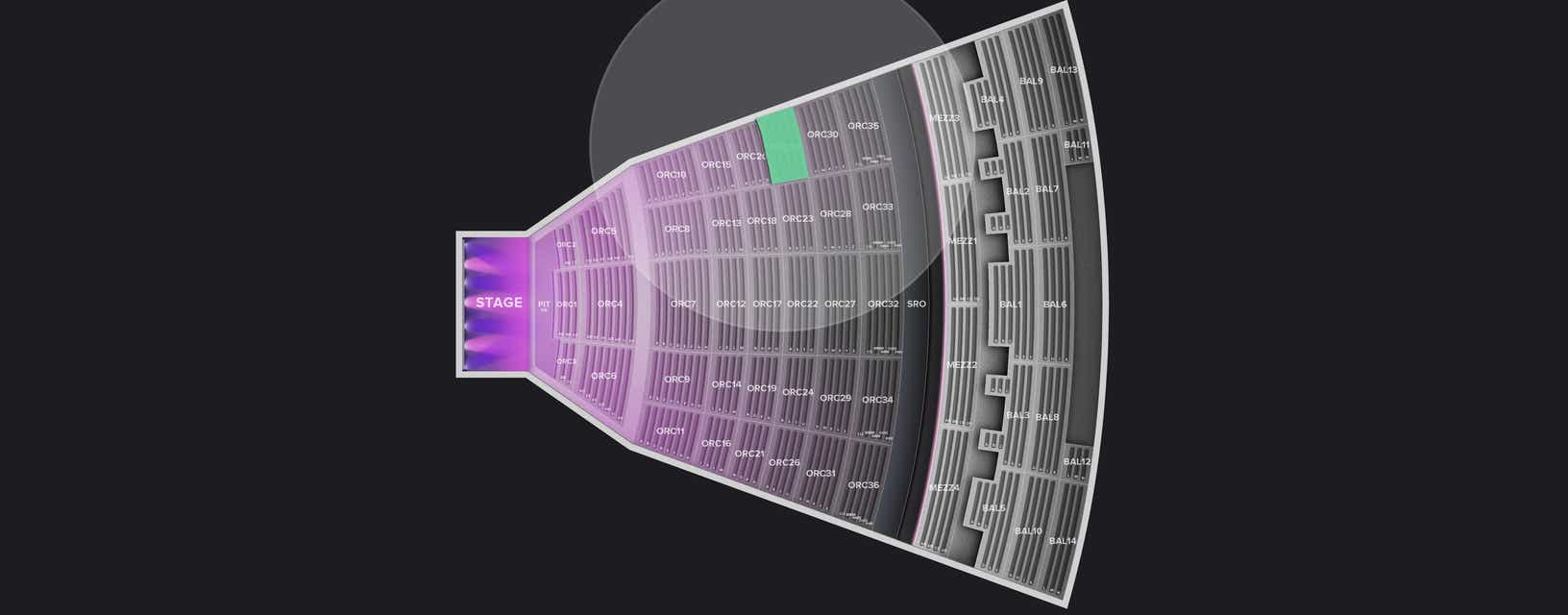 Seat view from Orchestra