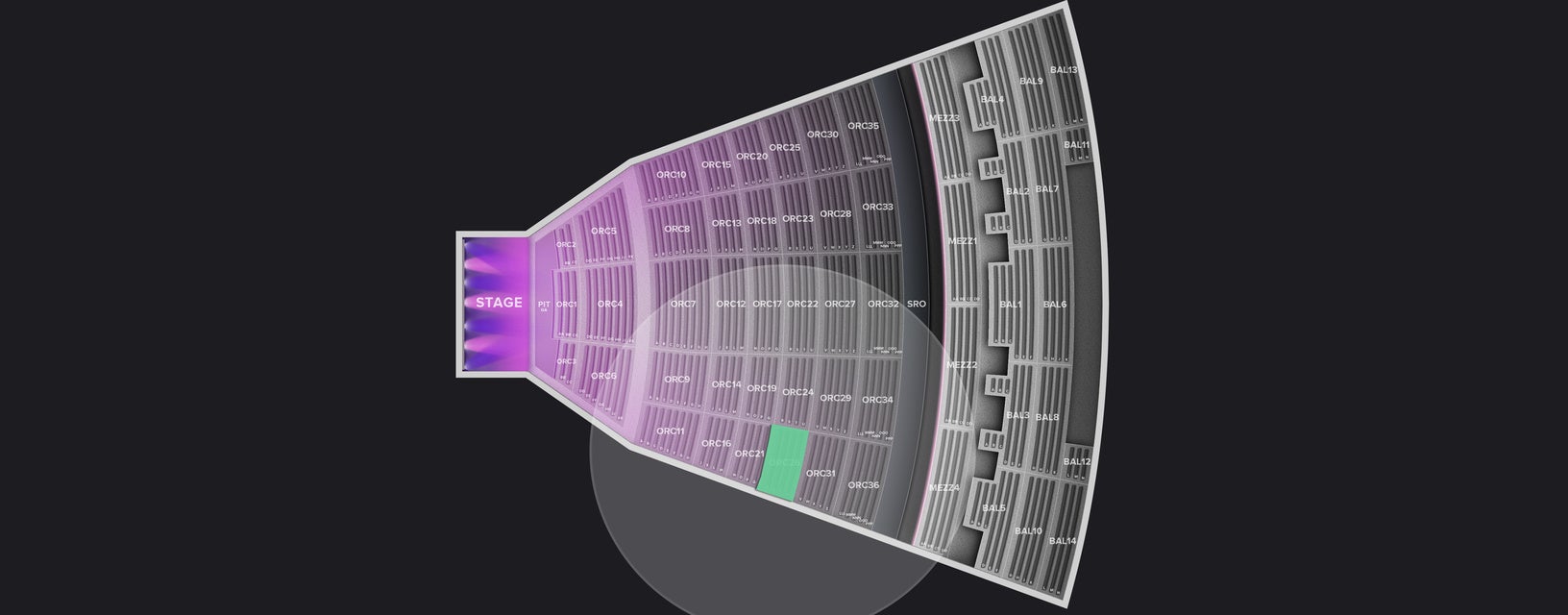 Seat view from Orchestra