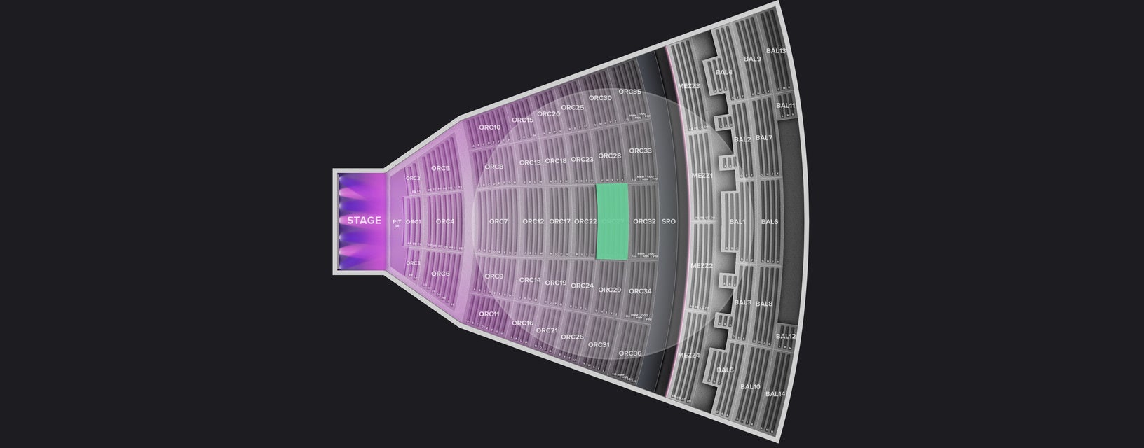 Seat view from Orchestra