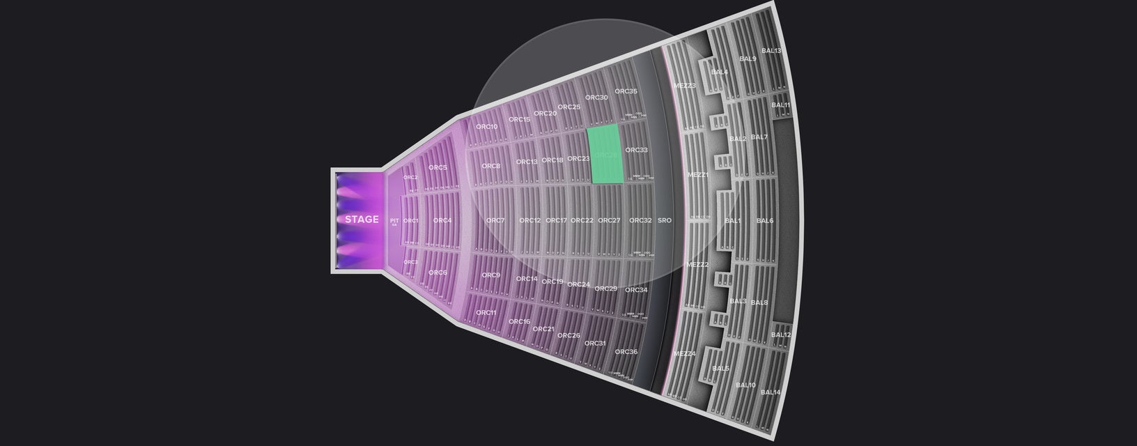 Seat view from Orchestra