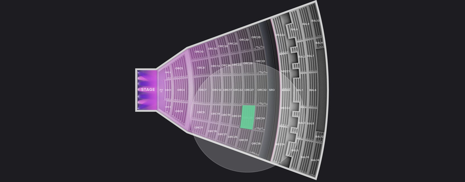 Seat view from Orchestra