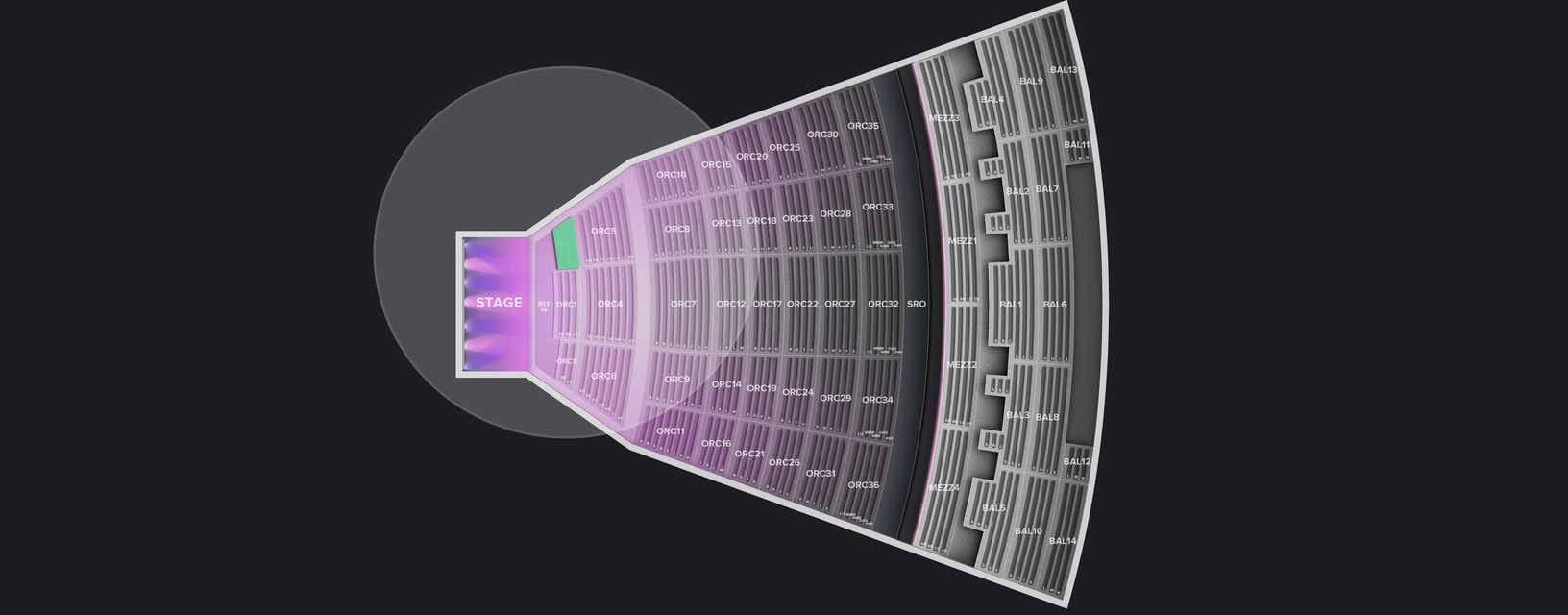 Seat view from Orchestra