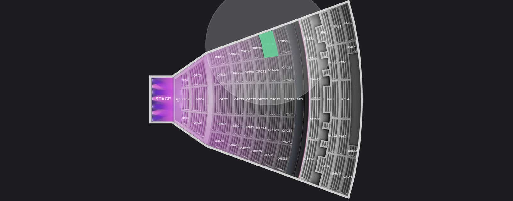 Seat view from Orchestra