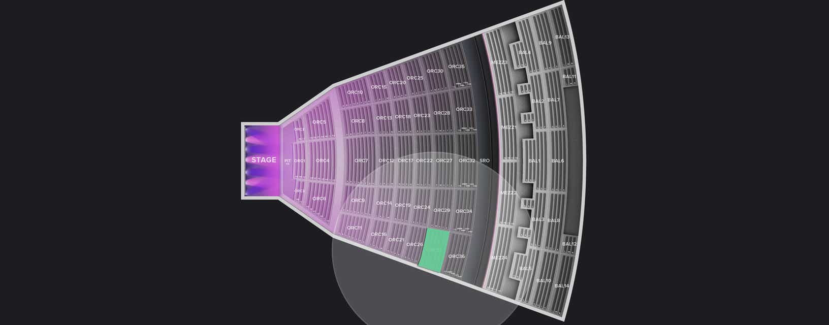 Seat view from Orchestra