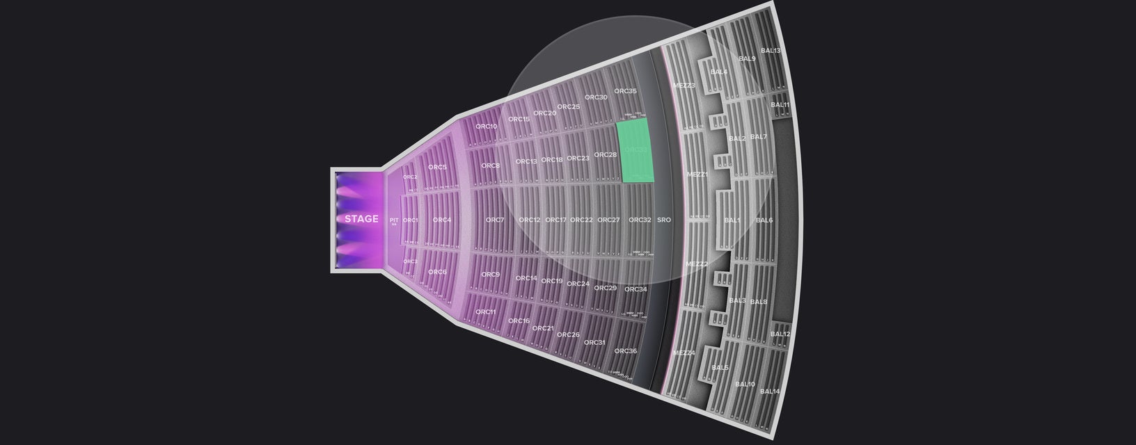 Seat view from Orchestra