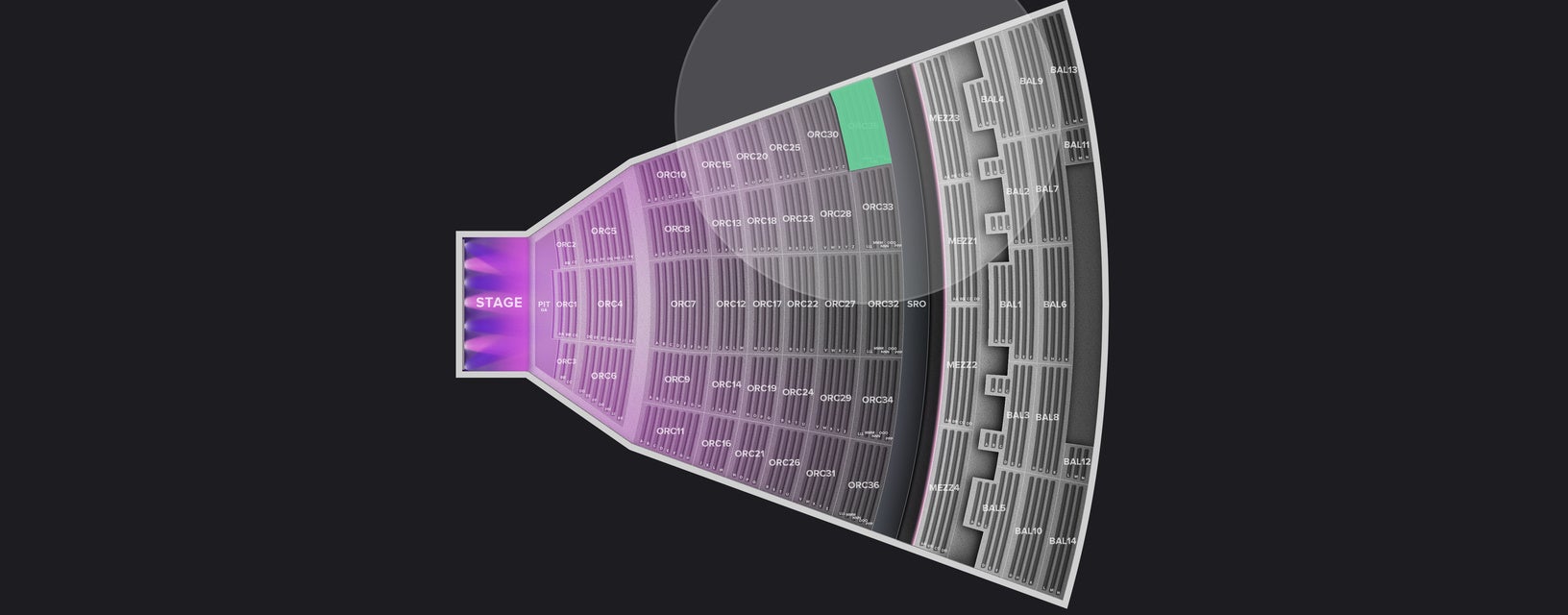 Seat view from Orchestra