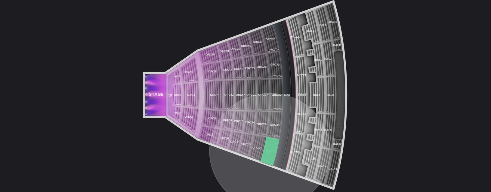 Seat view from Orchestra