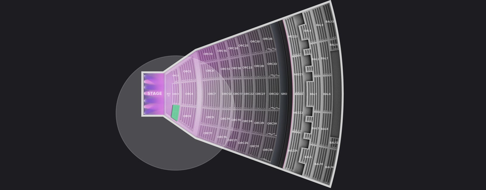 Seat view from Orchestra