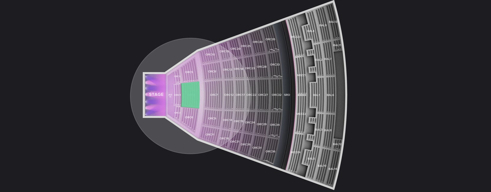 Seat view from Orchestra