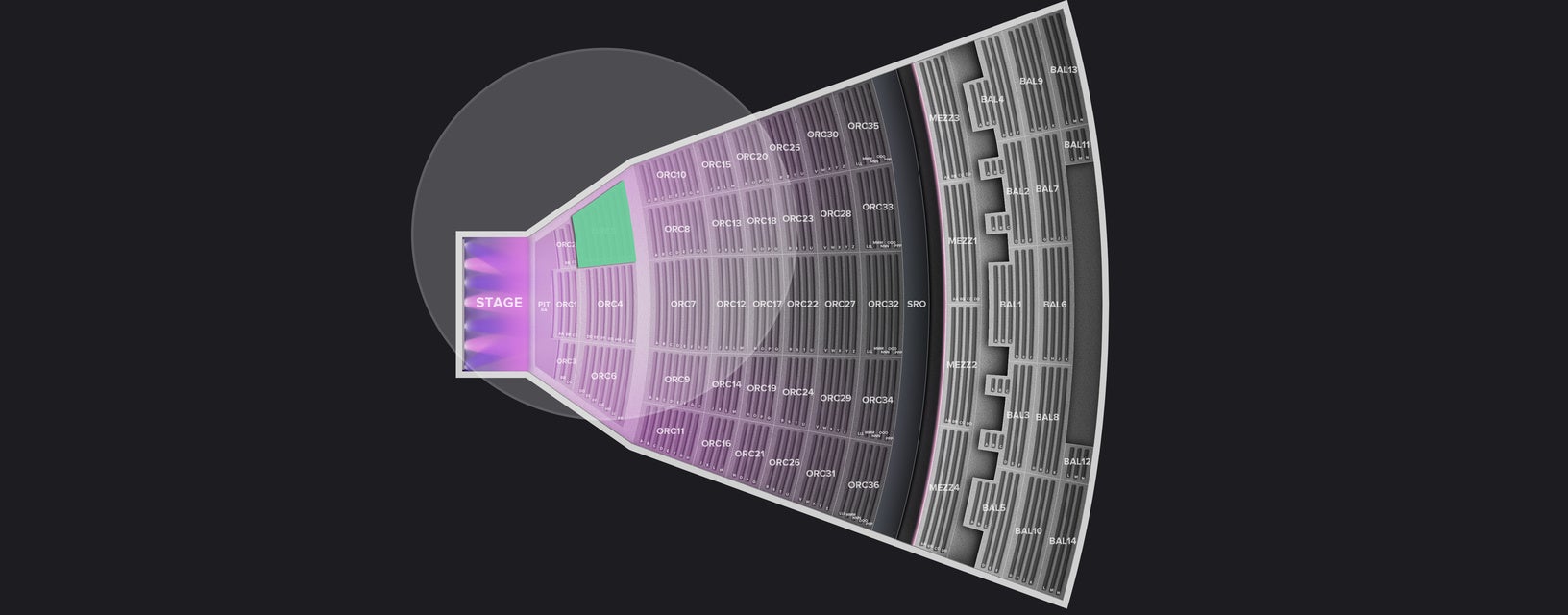 Seat view from Orchestra