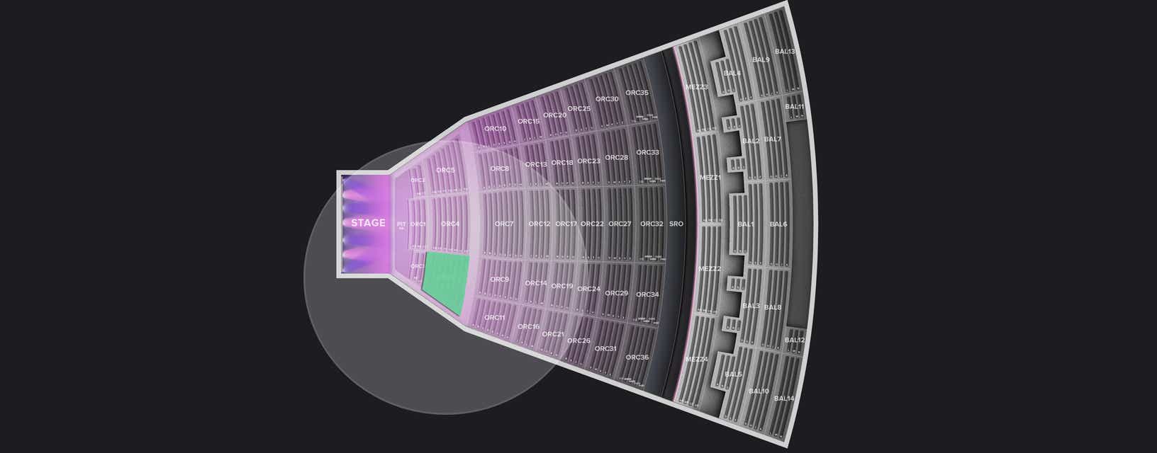 Seat view from Orchestra