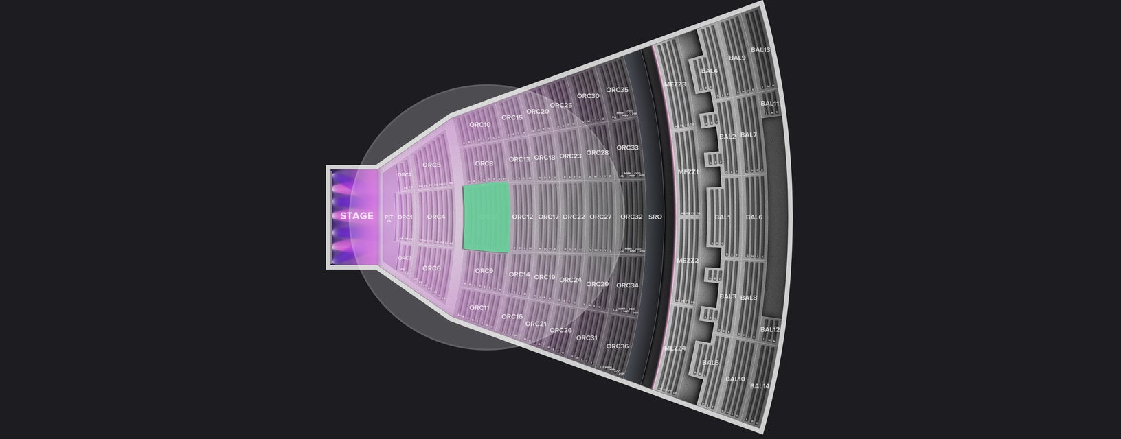 Seat view from Orchestra