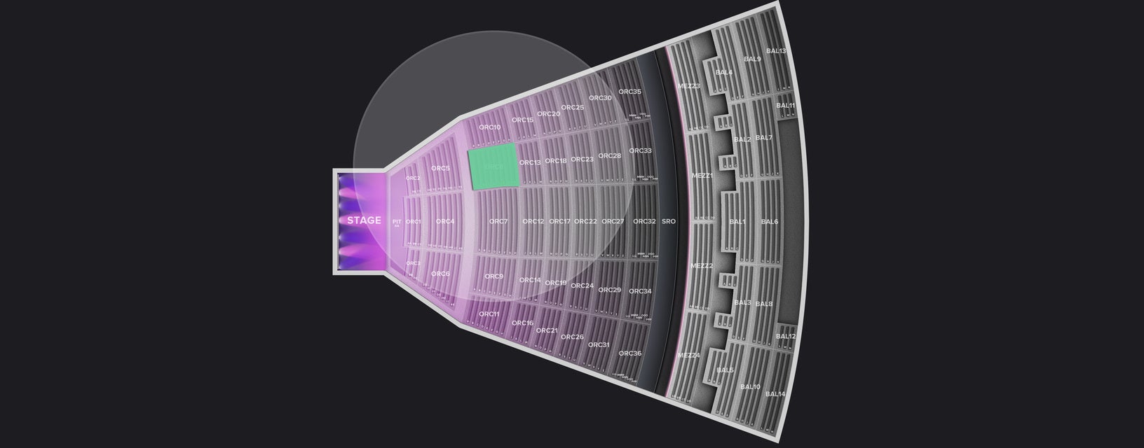 Seat view from Orchestra
